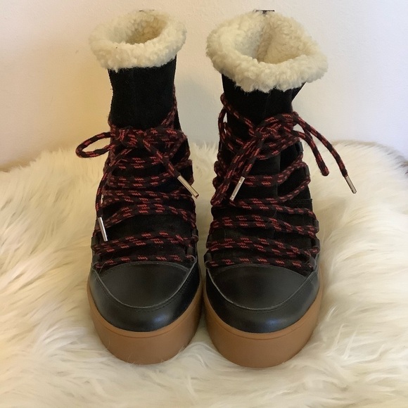 Anthropologie Shoe The Bear Trish Wedge Boots Sz-8 - Picture 1 of 7